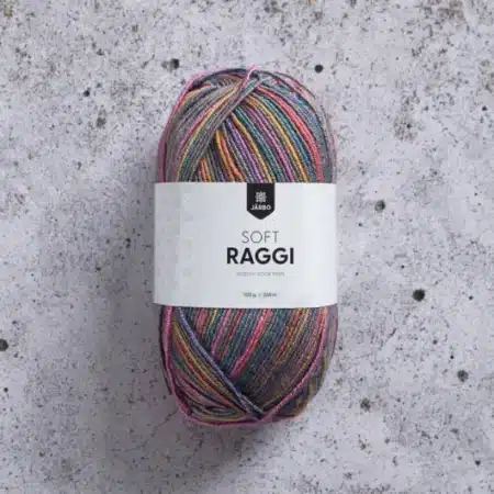Soft Raggi ceris-grön melerad nr 31222 från Järbo